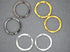 4 Pcs, Sterling Silver hammered circle links, (LC-16)